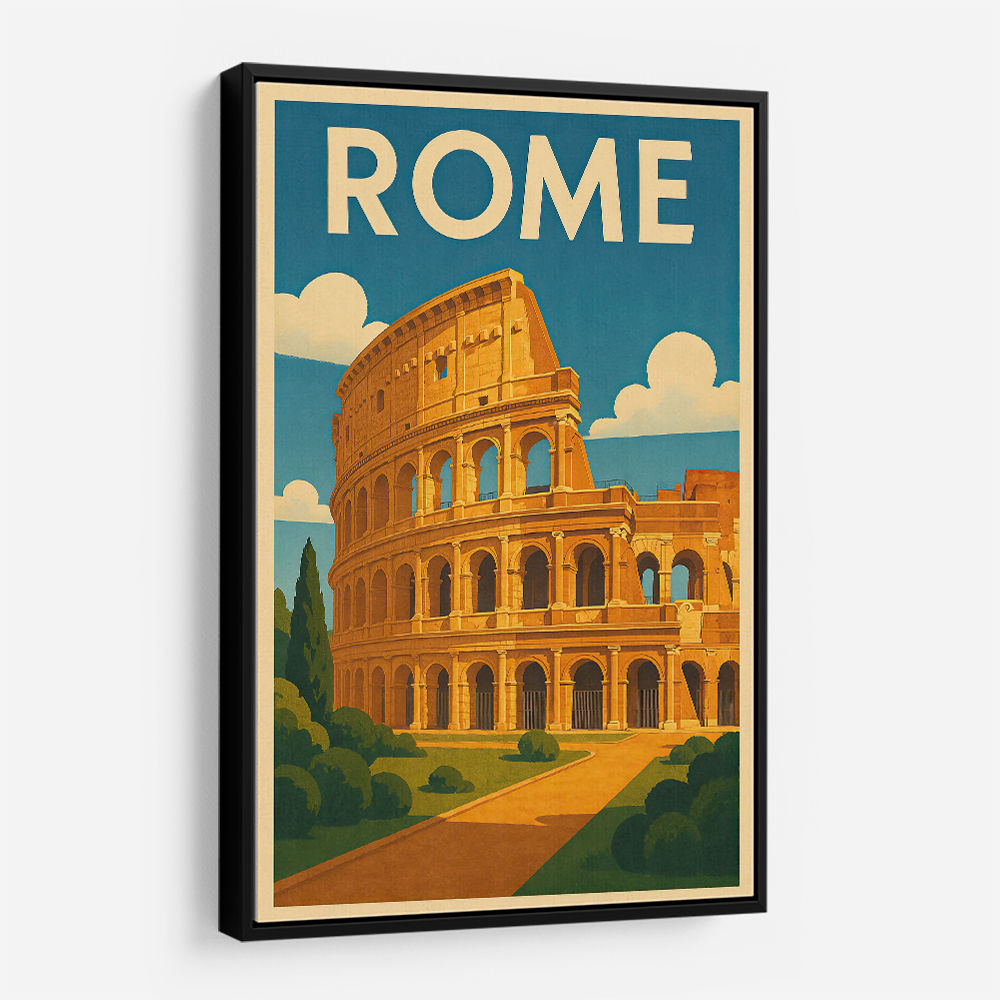 Rome Colosseum Travel Poster Wall Art