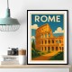 Rome Colosseum Travel Poster Wall Art