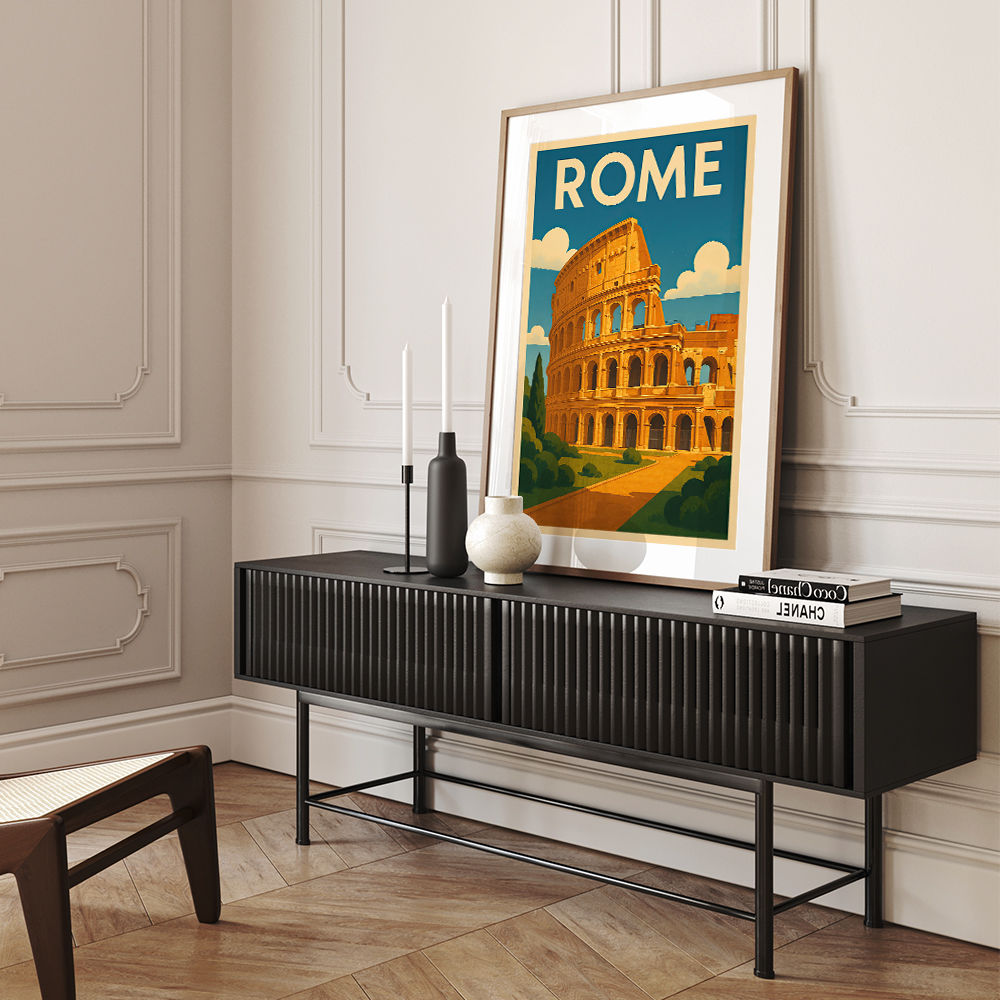 Rome Colosseum Travel Poster Wall Art