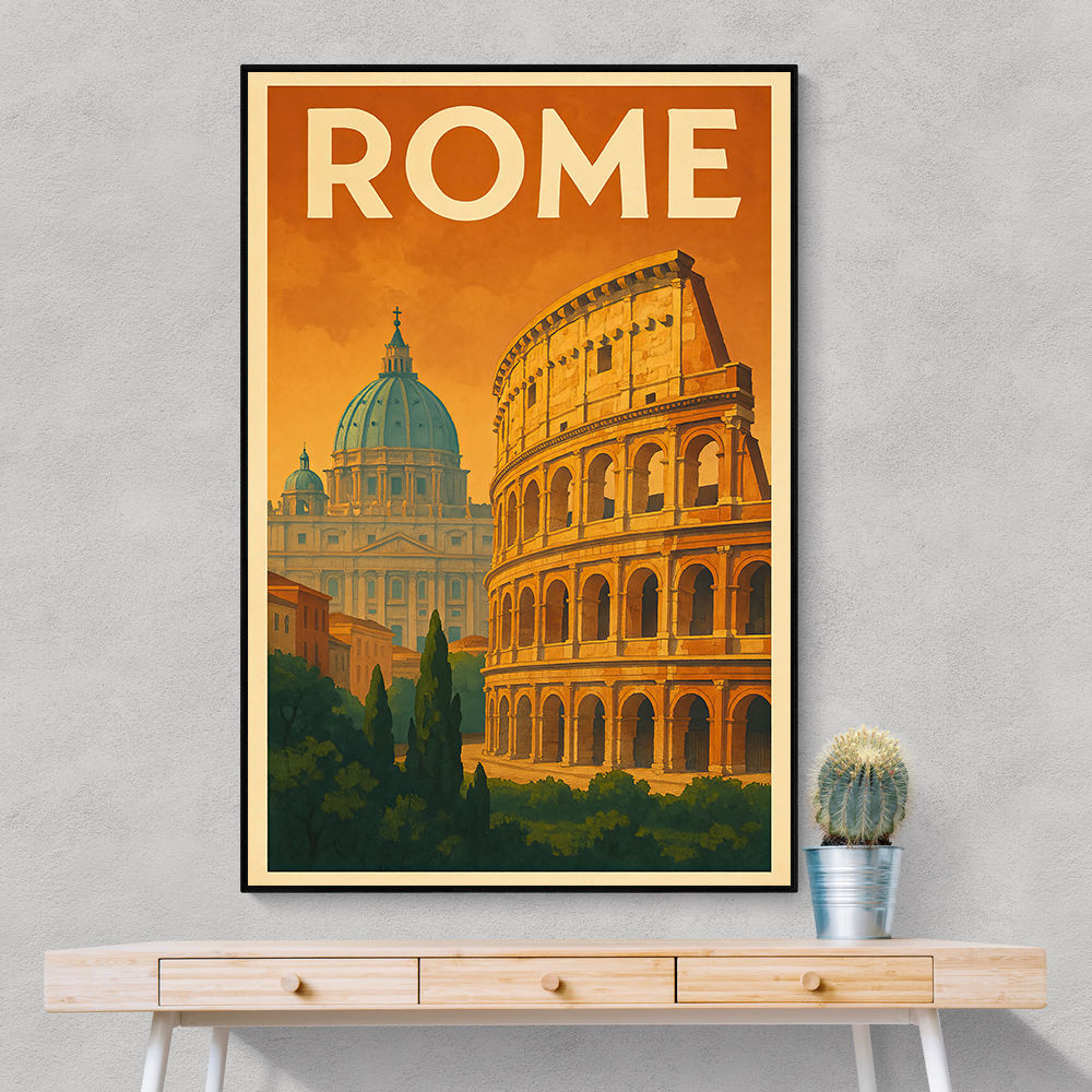 Rome Travel Poster 1 Wall Art