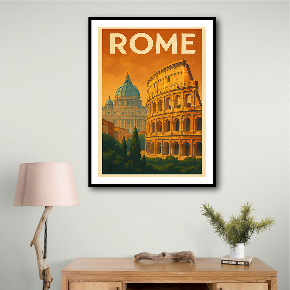 Rome Travel Poster 1 Wall Art