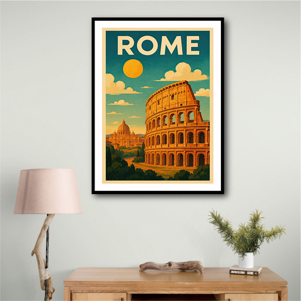 Rome Travel Poster Wall Art