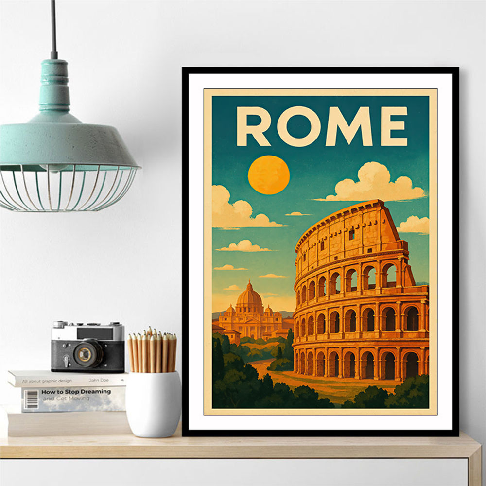 Rome Travel Poster Wall Art