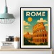 Rome Travel Poster Wall Art