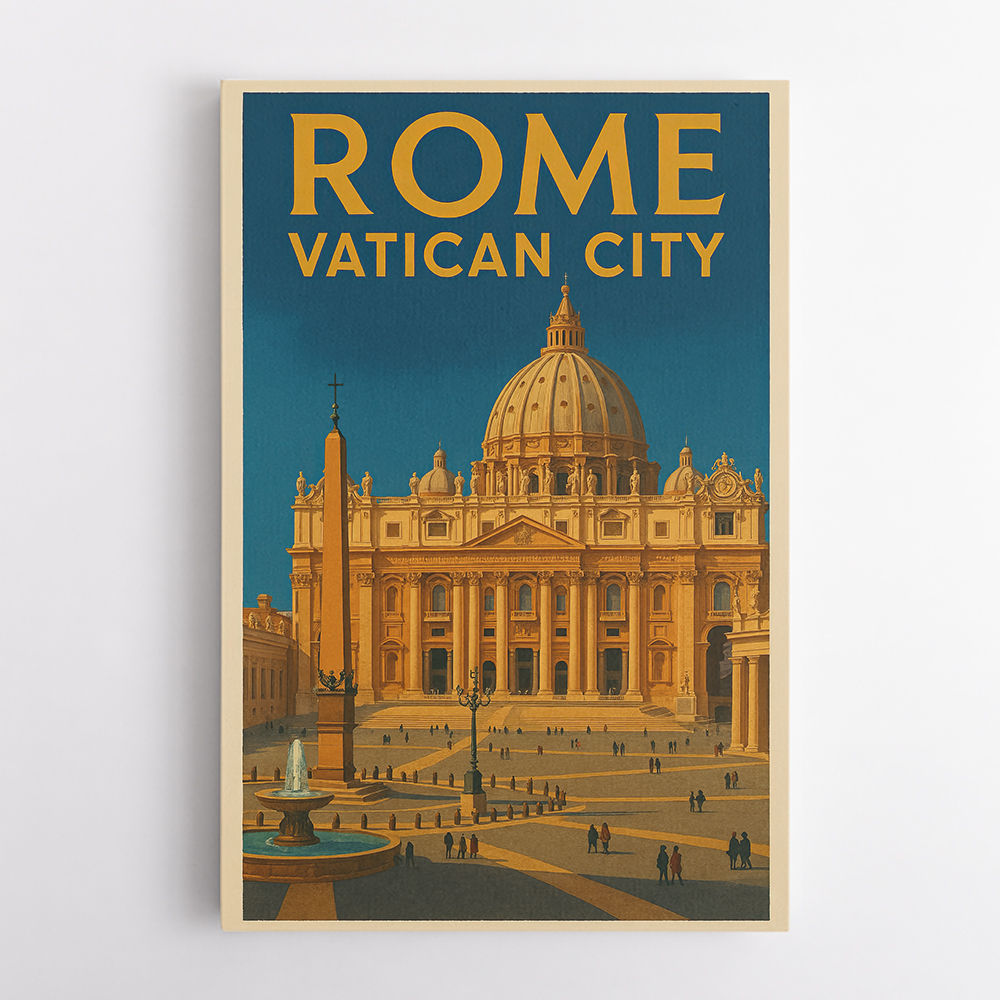 Rome Vatican City Travel Poster 1 Wall Art