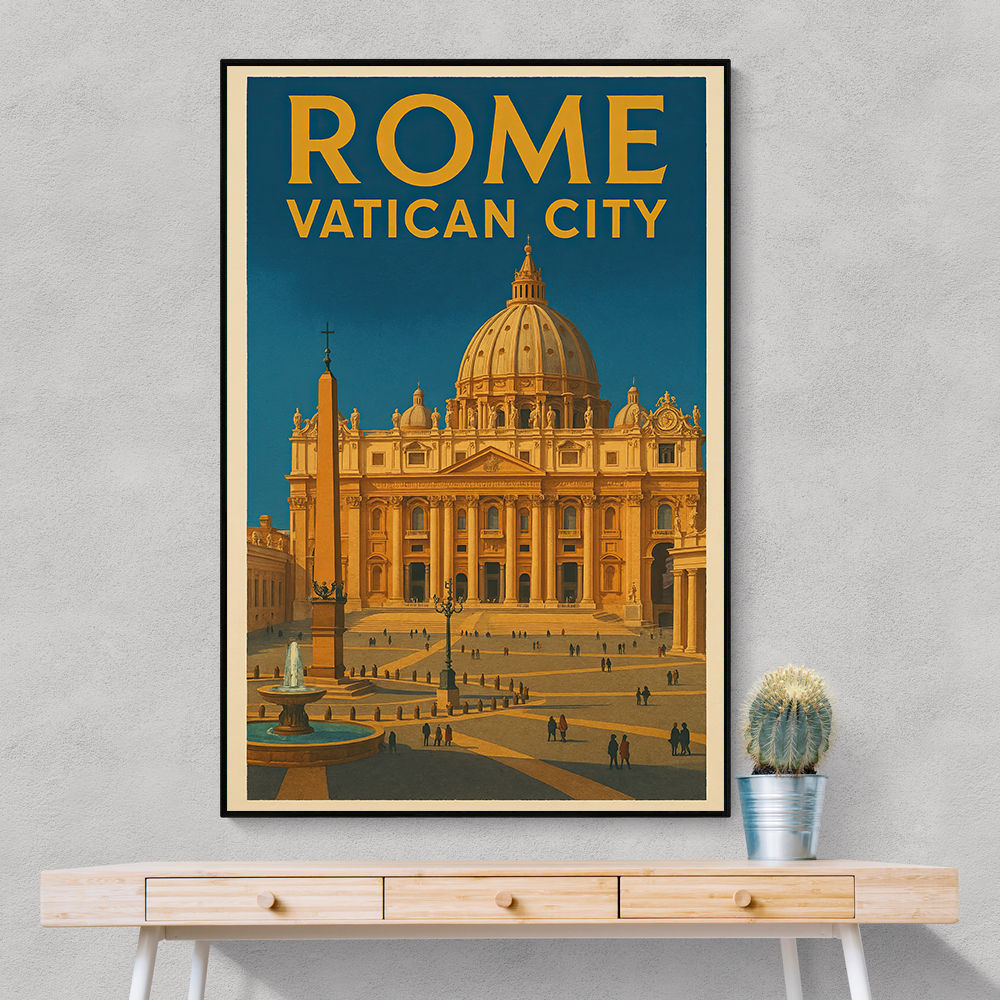 Rome Vatican City Travel Poster 1 Wall Art