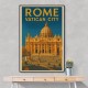 Rome Vatican City Travel Poster 1 Wall Art