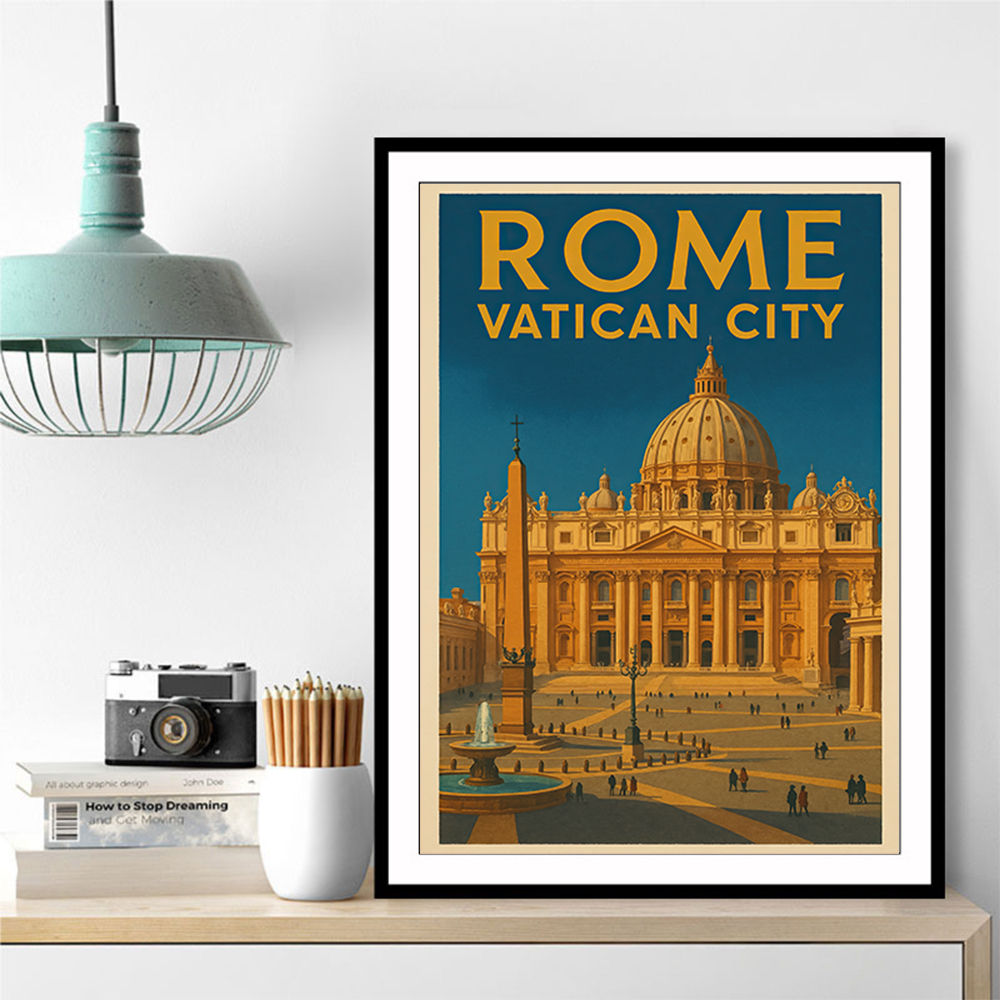 Rome Vatican City Travel Poster 1 Wall Art