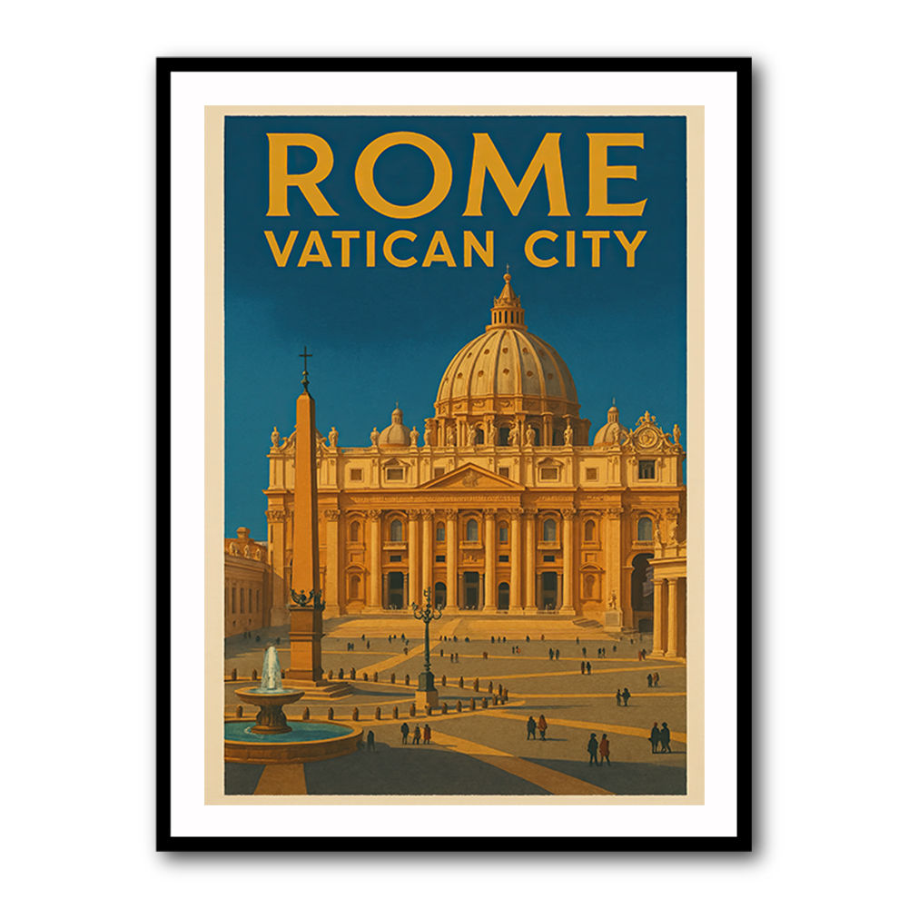 Rome Vatican City Travel Poster 1 Wall Art