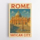 Rome Vatican City Travel Poster Wall Art