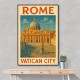 Rome Vatican City Travel Poster Wall Art