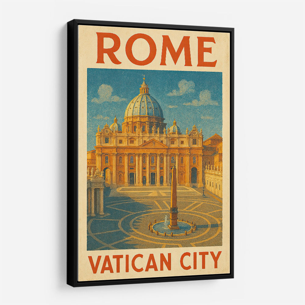 Rome Vatican City Travel Poster Wall Art