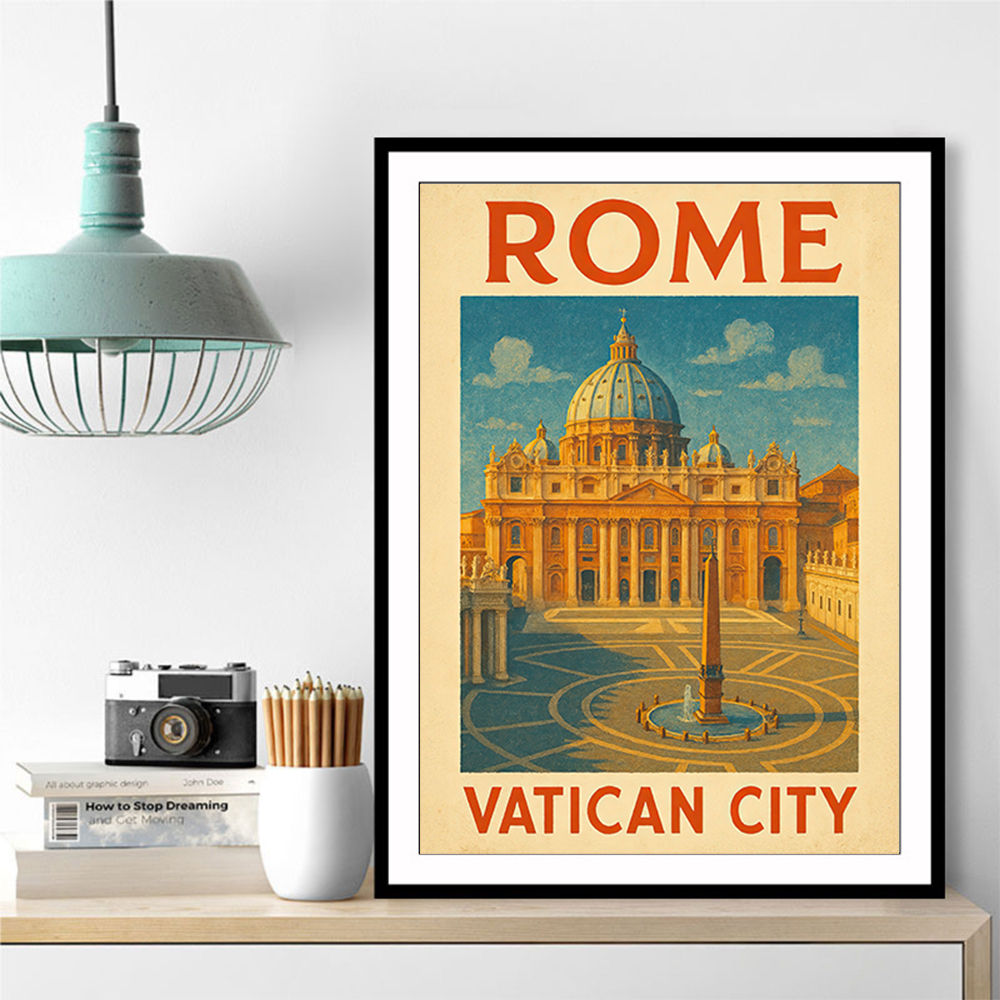 Rome Vatican City Travel Poster Wall Art