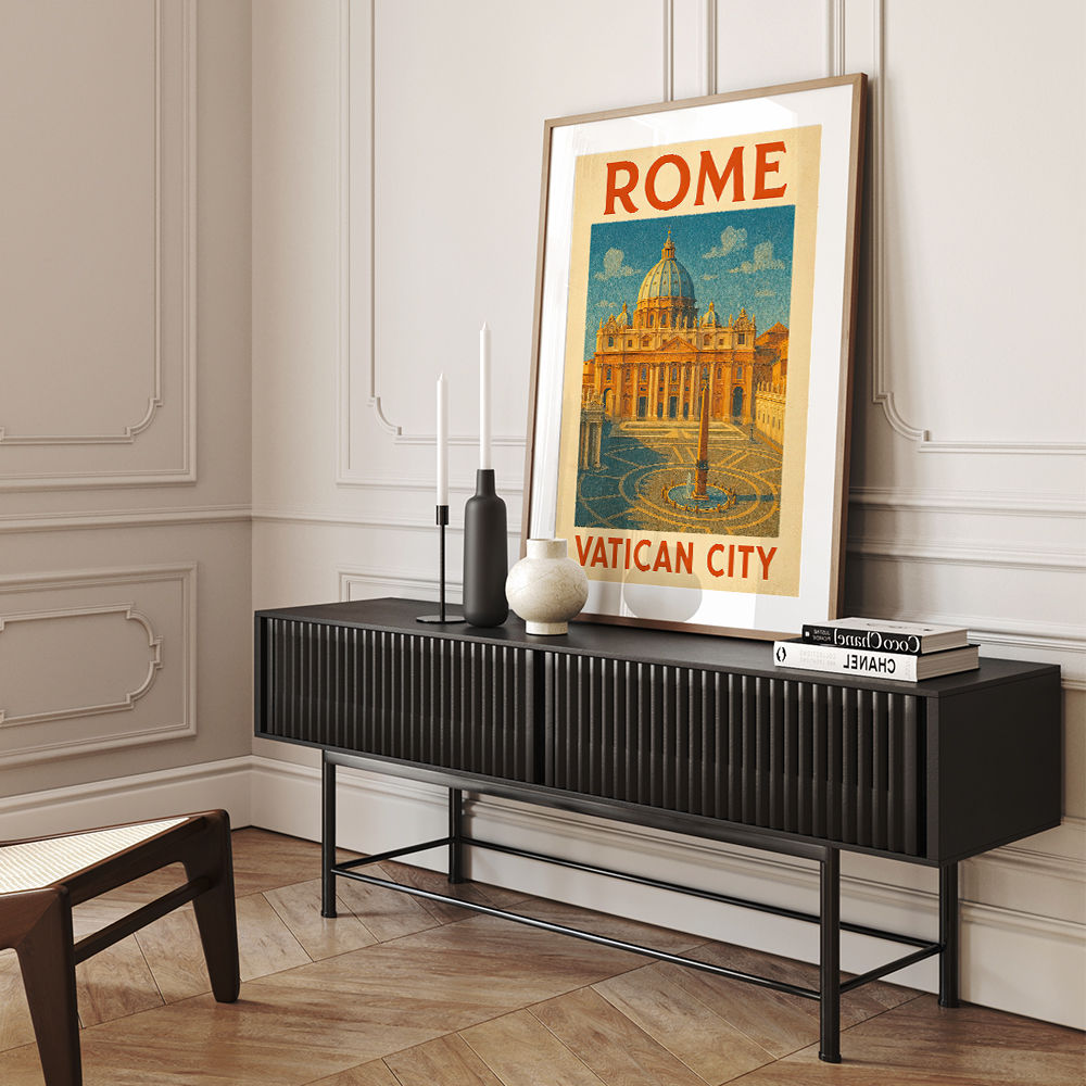 Rome Vatican City Travel Poster Wall Art