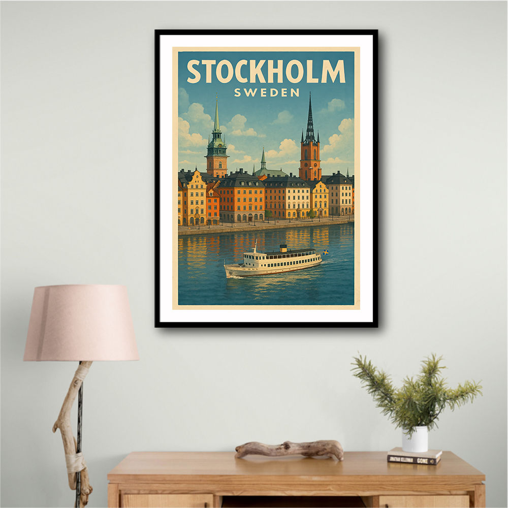 Stockholm Travel Poster Wall Art