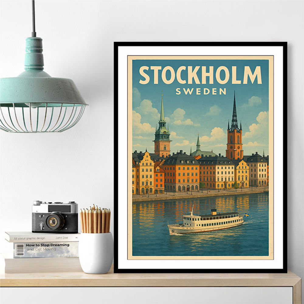 Stockholm Travel Poster Wall Art