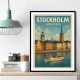 Stockholm Travel Poster Wall Art
