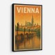 Vienna Charles Bridge Travel Poster 2 Wall Art