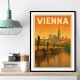 Vienna Charles Bridge Travel Poster 2 Wall Art