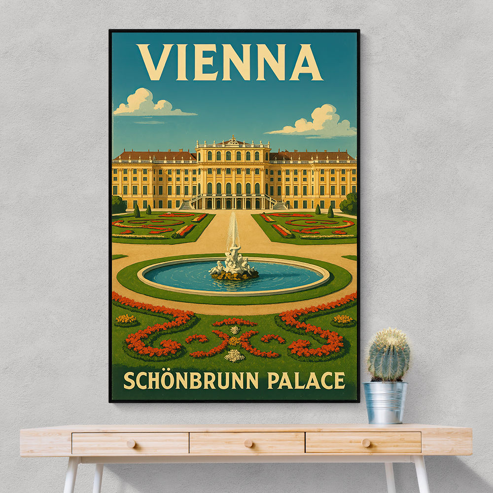 Vienna Schönbrunn Palace Travel Poster 1 Wall Art