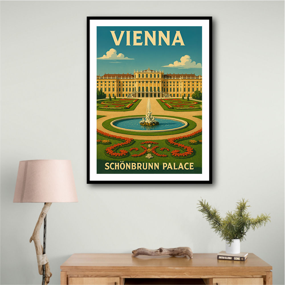 Vienna Schönbrunn Palace Travel Poster 1 Wall Art
