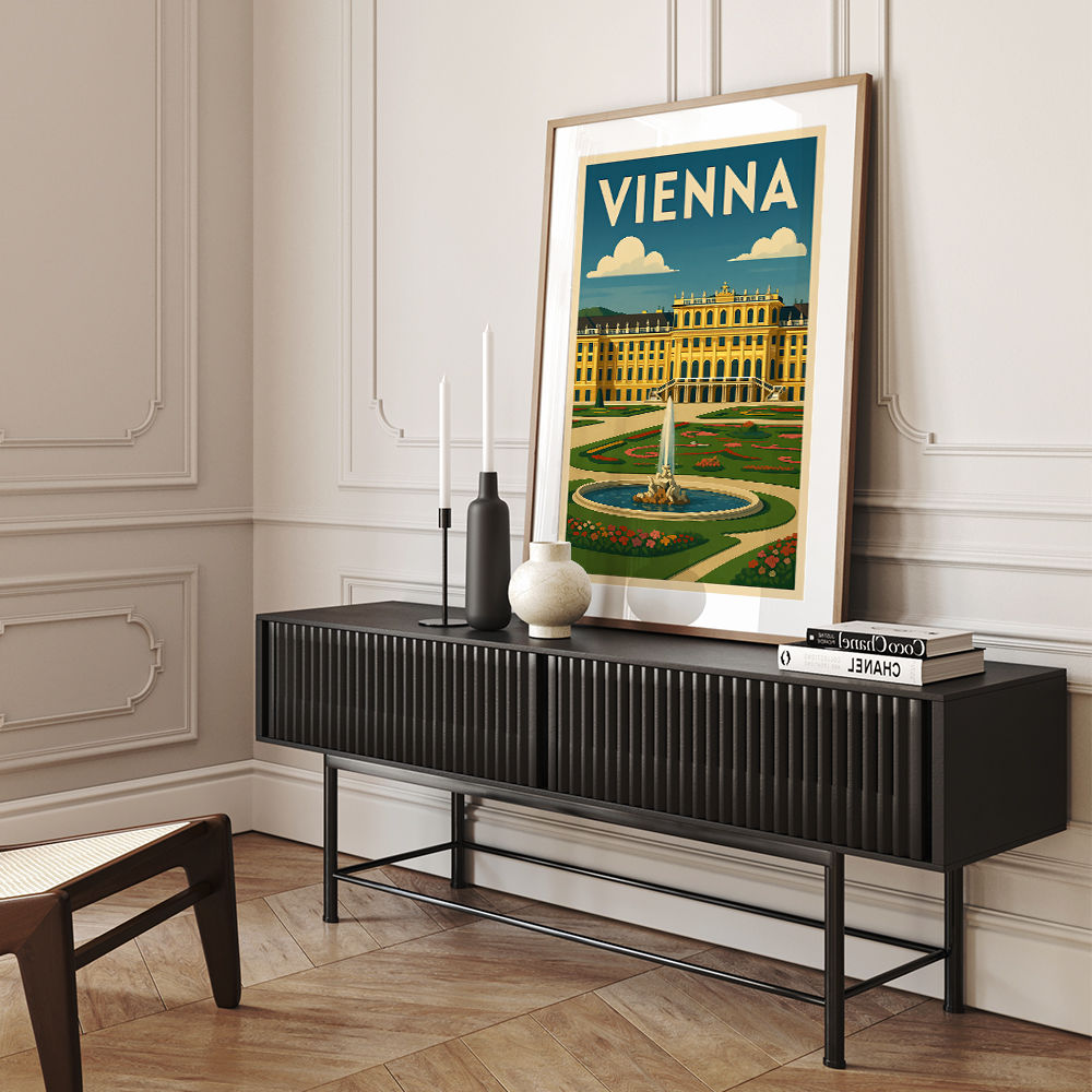 Vienna Schönbrunn Palace Travel Poster Wall Art