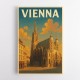 Vienna Travel Poster Featuring St. Stephen’s Cathedral 1 Wall Art
