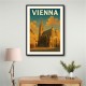 Vienna Travel Poster Featuring St. Stephen’s Cathedral 1 Wall Art