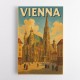 Vienna Travel Poster Featuring St. Stephen’s Cathedral Wall Art