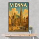 Vienna Travel Poster Featuring St. Stephen’s Cathedral Wall Art