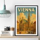 Vienna Travel Poster Featuring St. Stephen’s Cathedral Wall Art