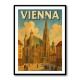 Vienna Travel Poster Featuring St. Stephen’s Cathedral Wall Art