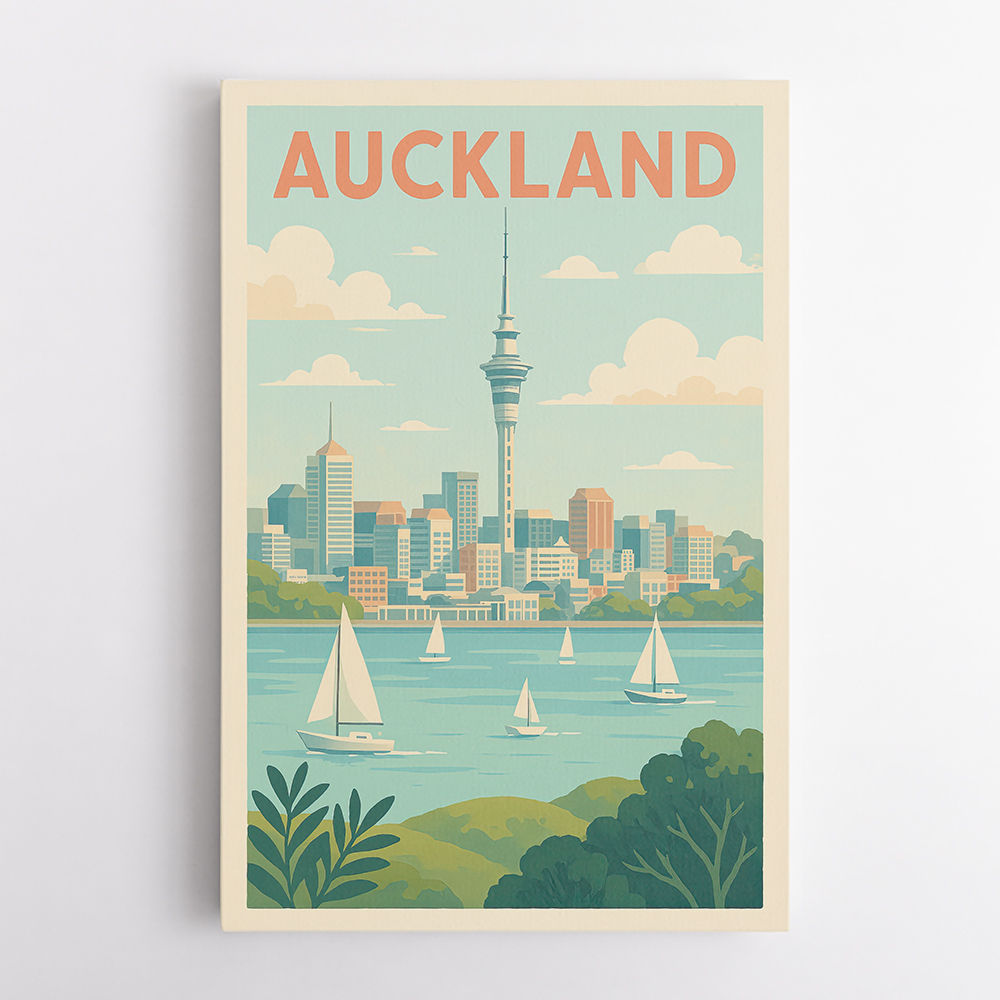 Auckland Travel Poster Wall Art