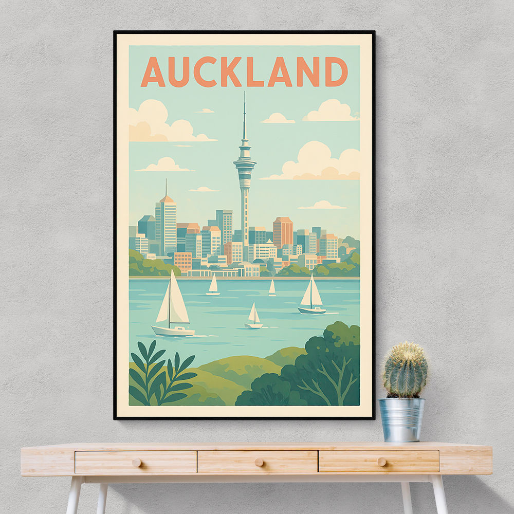 Auckland Travel Poster Wall Art