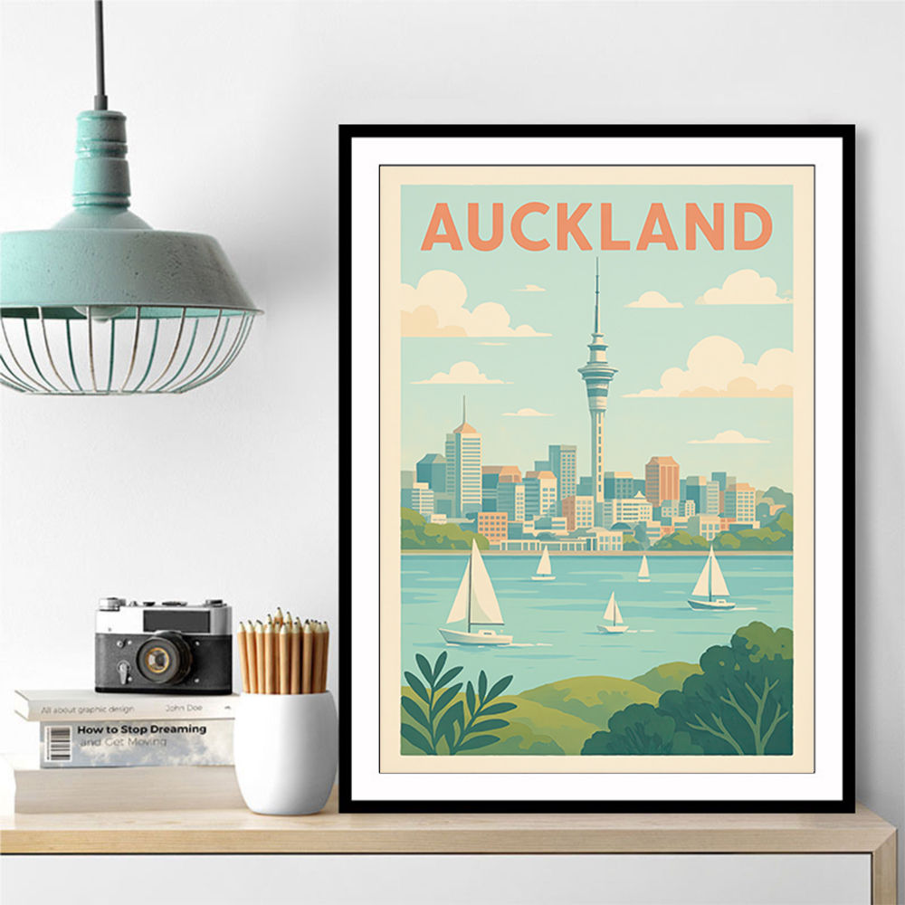 Auckland Travel Poster Wall Art