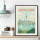 Auckland Travel Poster Wall Art