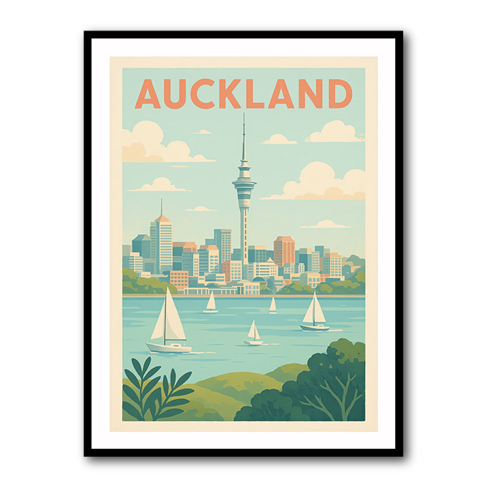 Auckland Travel Poster Wall Art