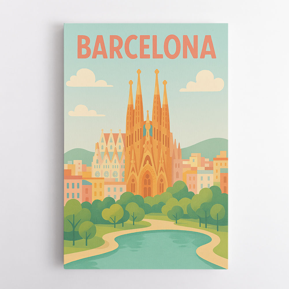 Barcelona Modern Poster 2 Wall Art