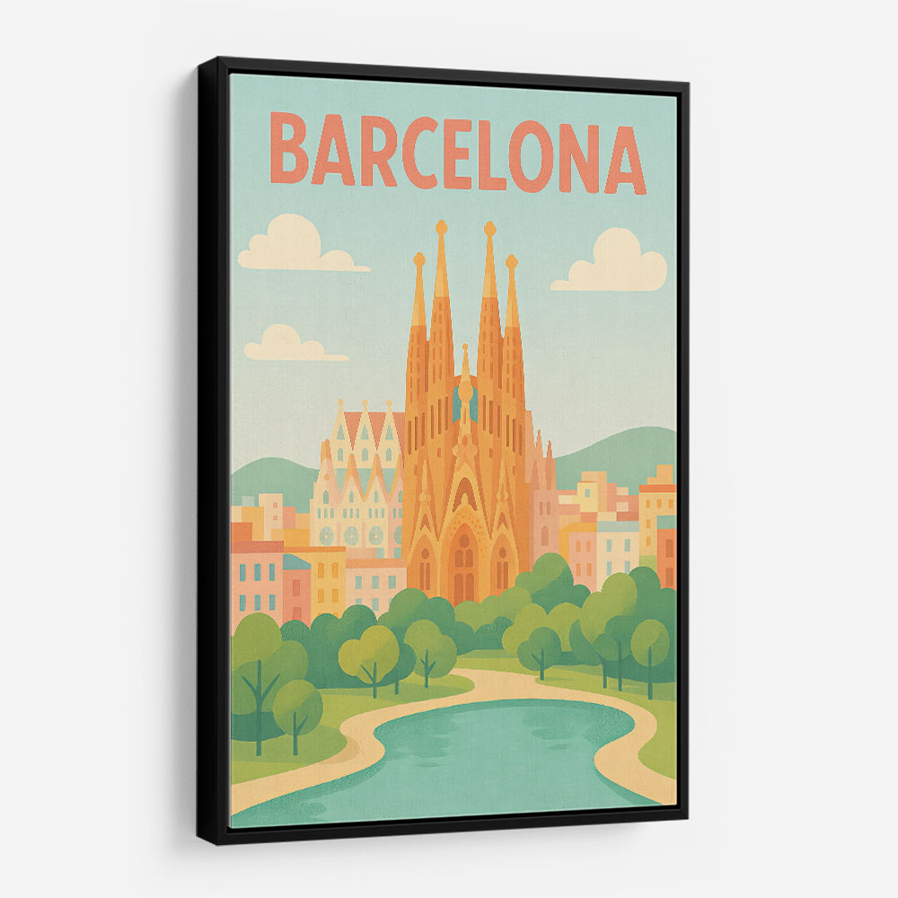 Barcelona Modern Poster 2 Wall Art