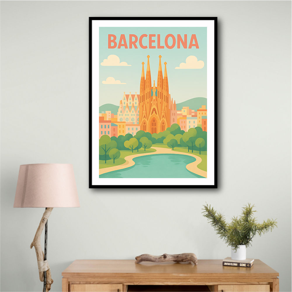 Barcelona Modern Poster 2 Wall Art