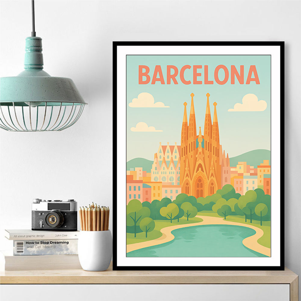 Barcelona Modern Poster 2 Wall Art