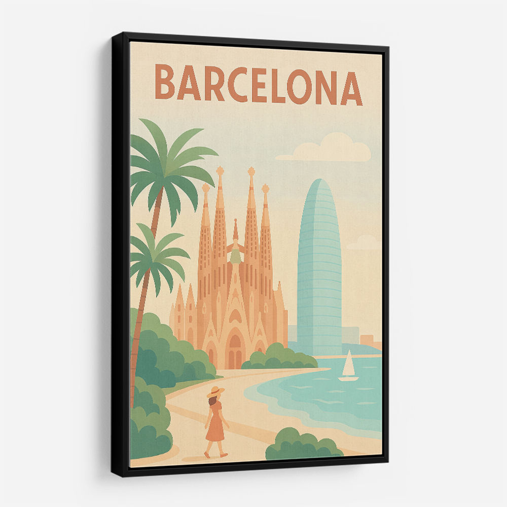 Barcelona Modern Poster Wall Art