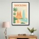 Barcelona Modern Poster Wall Art