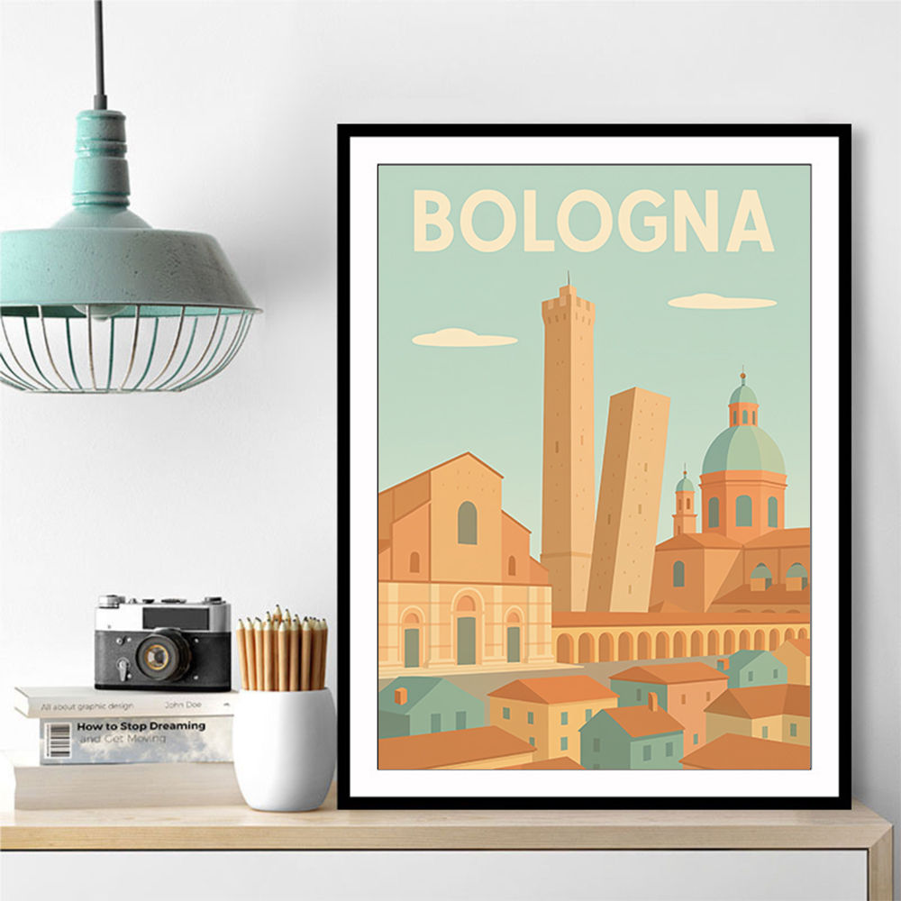 Bologna Travel Poster 2 Wall Art