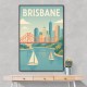 Brisbane Travel Poster 1 Wall Art