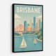 Brisbane Travel Poster 1 Wall Art