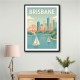 Brisbane Travel Poster 1 Wall Art