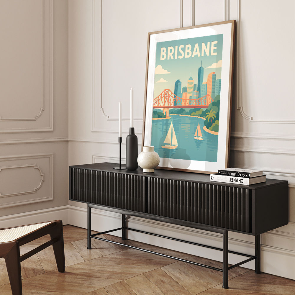 Brisbane Travel Poster 1 Wall Art
