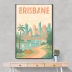 Brisbane Travel Poster Wall Art