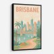 Brisbane Travel Poster Wall Art